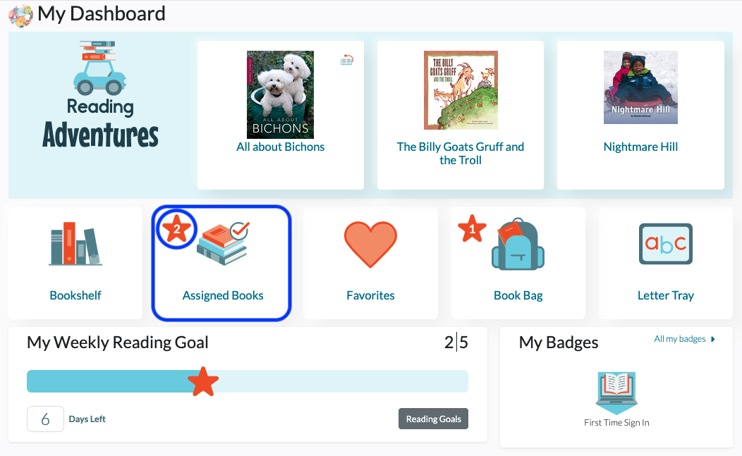 Student Dash - Assigned Books with Notification.png