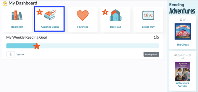 DR - student dash - assigned books